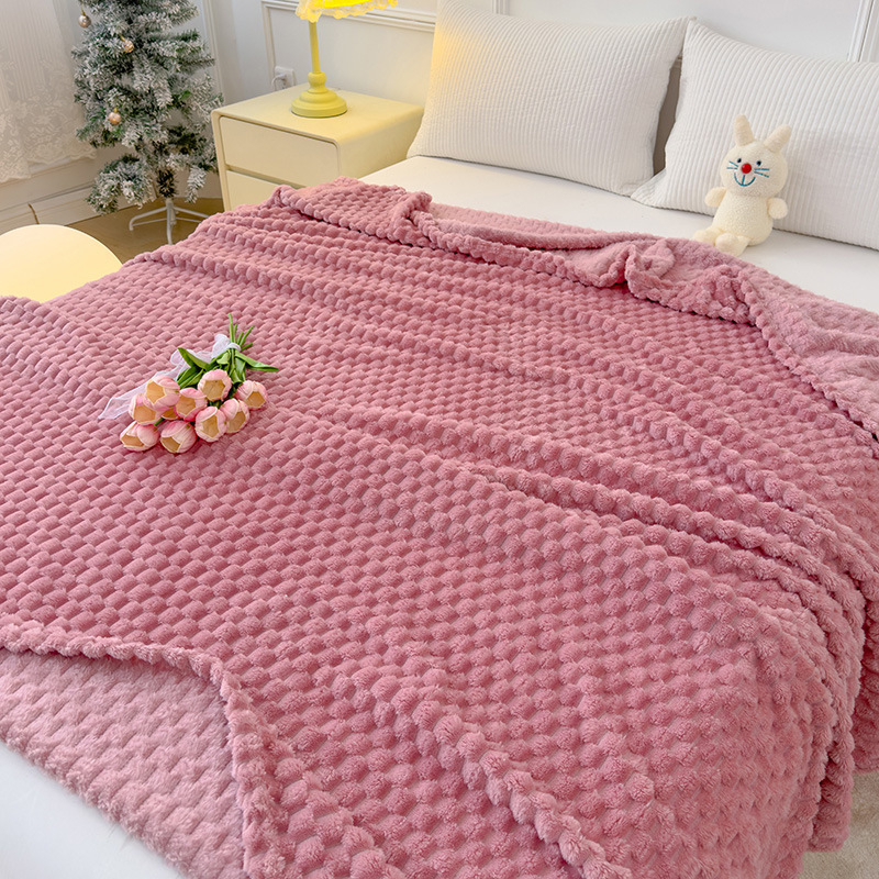 Velúr prikrývka pre sedačku, hrubá a teplá, štyri ročné obdobia, moderný minimalistický štýl (hmotnosť 1500 g, jar a jeseň, jednofarebný vzor)