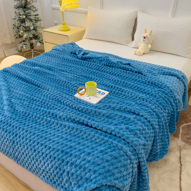 Velúr prikrývka pre sedačku, hrubá a teplá, štyri ročné obdobia, moderný minimalistický štýl (hmotnosť 1500 g, jar a jeseň, jednofarebný vzor)