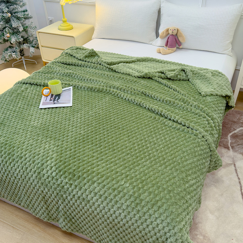 Velúr prikrývka pre sedačku, hrubá a teplá, štyri ročné obdobia, moderný minimalistický štýl (hmotnosť 1500 g, jar a jeseň, jednofarebný vzor)