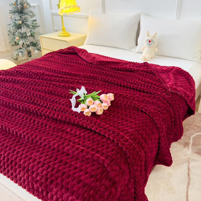 Velúr prikrývka pre sedačku, hrubá a teplá, štyri ročné obdobia, moderný minimalistický štýl (hmotnosť 1500 g, jar a jeseň, jednofarebný vzor)