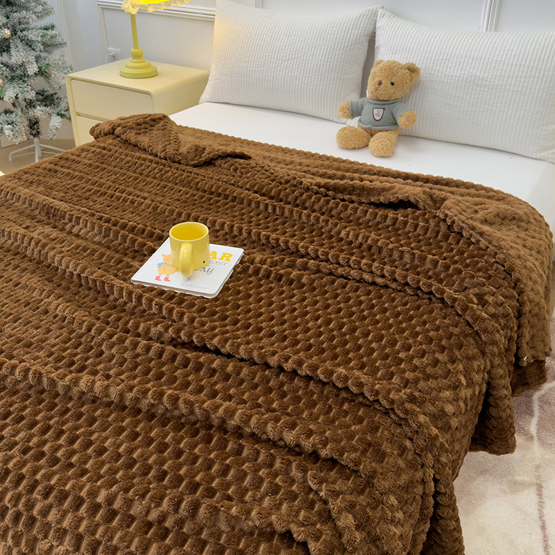 Velúr prikrývka pre sedačku, hrubá a teplá, štyri ročné obdobia, moderný minimalistický štýl (hmotnosť 1500 g, jar a jeseň, jednofarebný vzor)