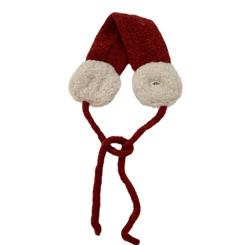 Ušné náušníky z vlneného zmesi Patchwork pletené, vetruodolné, pre ženy