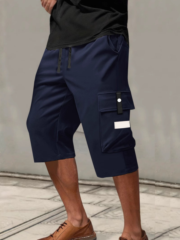 Мъжки къси панталони с прав силует, корейски стил, пролет 2025, плат: найлонова прежда, основен състав: ацетат 90%