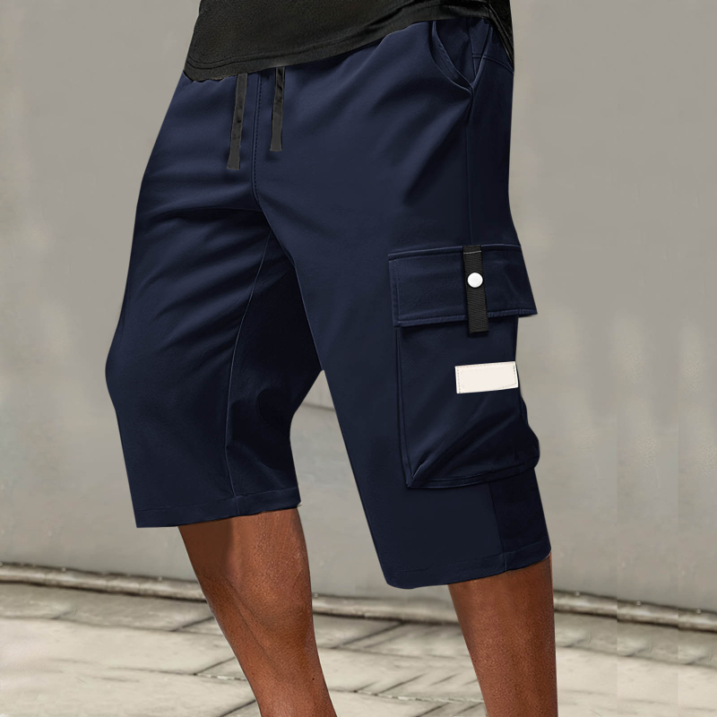 Мъжки къси панталони с прав силует, корейски стил, пролет 2025, плат: найлонова прежда, основен състав: ацетат 90%