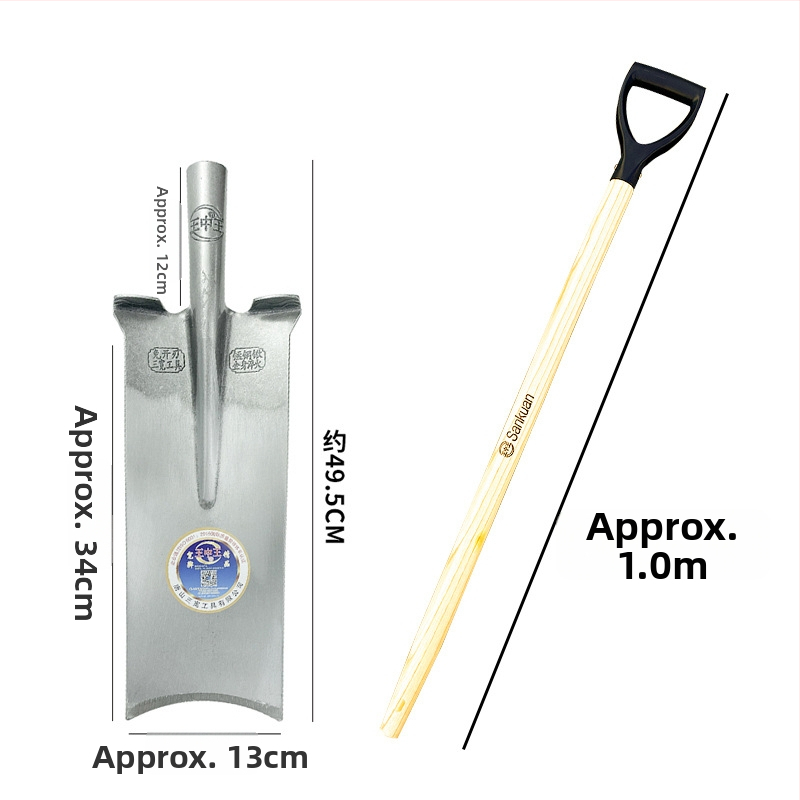 King of Kings kolmest osast koosnev puude kaevamise labidakomplekt, kood Wzw2.4, karastatud teras