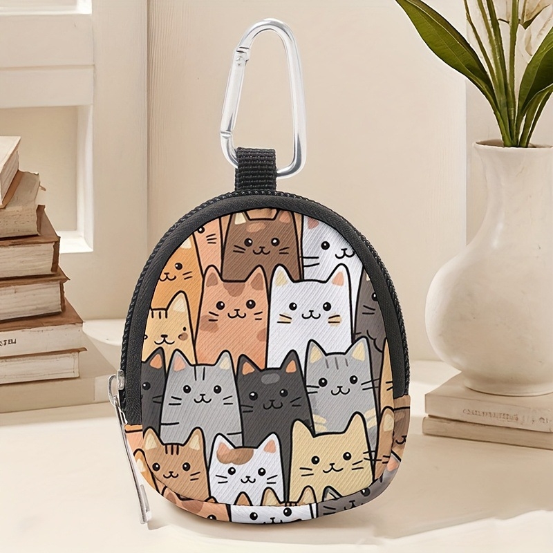 PU nahast mündikott loomamustriga, linnaline minimalistlik stiil, veekindel, mitmekülgne mini kott kõrvaklappide ja võtmete jaoks