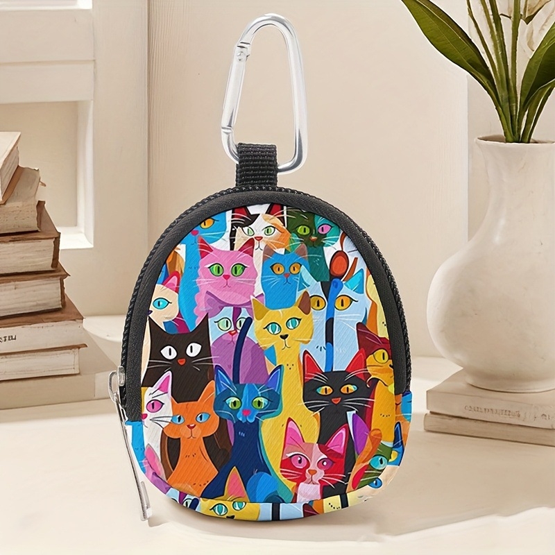 PU nahast mündikott loomamustriga, linnaline minimalistlik stiil, veekindel, mitmekülgne mini kott kõrvaklappide ja võtmete jaoks