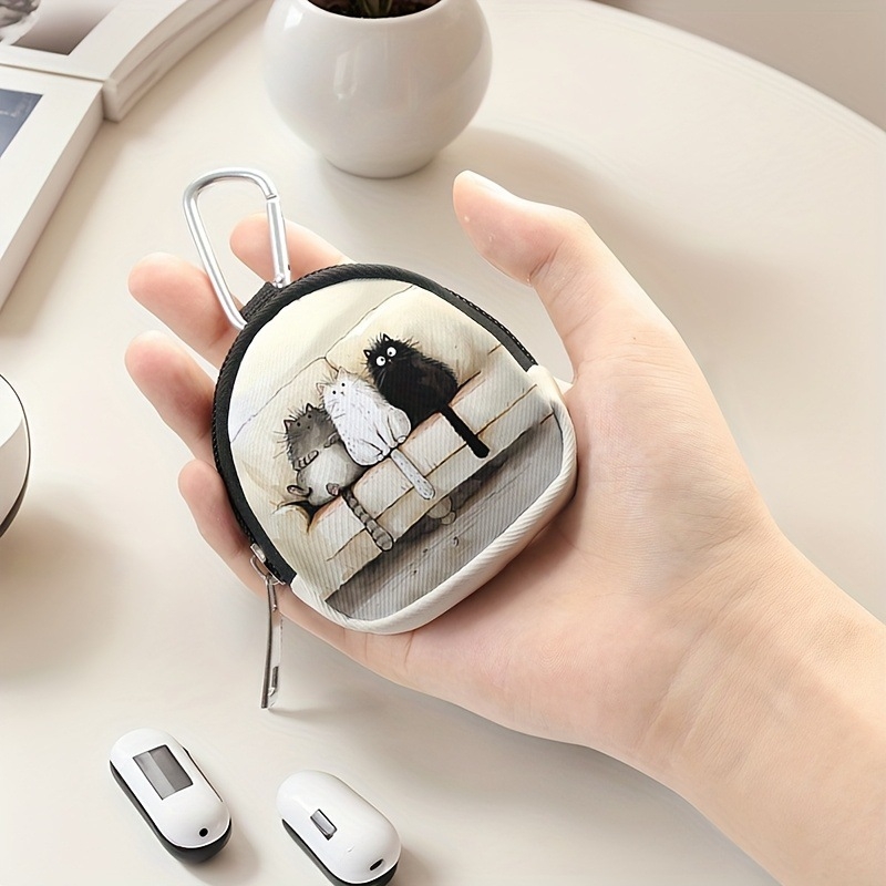 PU nahast mündikott loomamustriga, linnaline minimalistlik stiil, veekindel, mitmekülgne mini kott kõrvaklappide ja võtmete jaoks