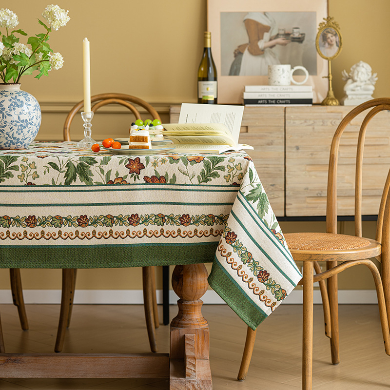 Laudlina pastoralse tikandiga, polüester, ristkülikukujuline, mitte libisev ja kulumiskindel