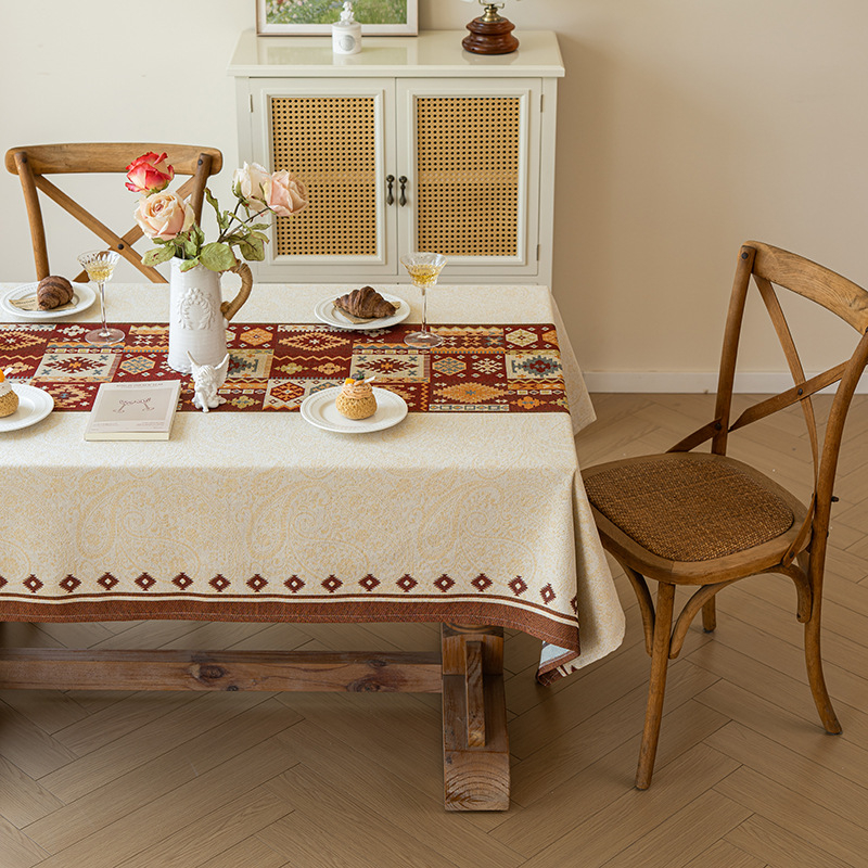 Laudlina pastoralse tikandiga, polüester, ristkülikukujuline, mitte libisev ja kulumiskindel