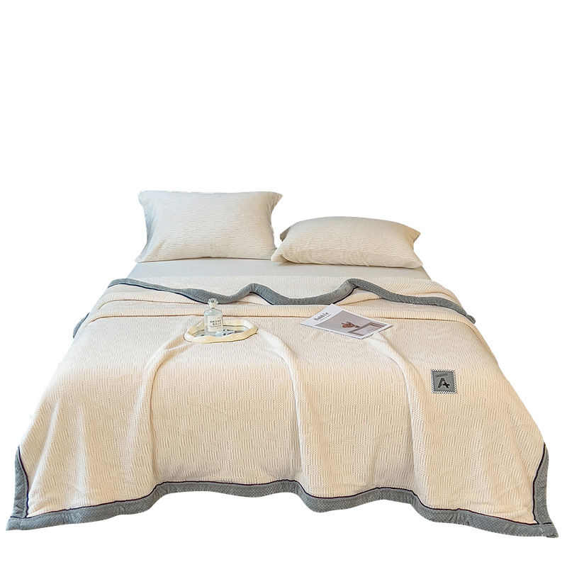 Pletená deka - jednofarebný vzor, flanelová deka, polyesterová vlákna, hmotnosť nad 5000 g, na jeseň a zimu