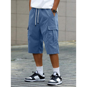 Meeste lühikesed püksid - vaba lõige, 9/10 pikkus, CVC kangas, loodusliku värviga puuvillane, kergelt veniv, retro stiil