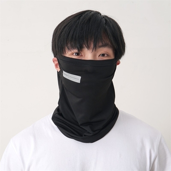 Șal respirabil de protecție solară pentru gât și față, pentru bărbați, cu bucle pentru urechi, Ice Silk, bază din bumbac, stil proaspăt și dulce, primăvara 2025