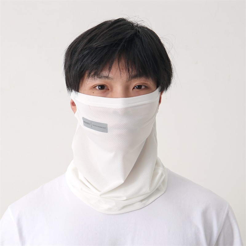 Șal respirabil de protecție solară pentru gât și față, pentru bărbați, cu bucle pentru urechi, Ice Silk, bază din bumbac, stil proaspăt și dulce, primăvara 2025