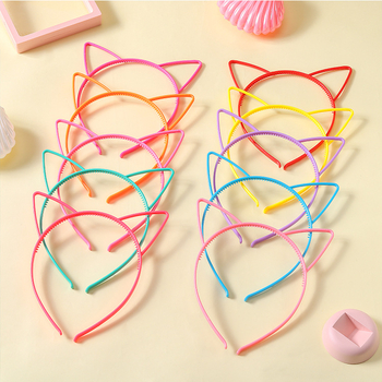 Plastikust kassukõrvadega peavõru lastele, käsitöö, multikas stiil, värske ja magus