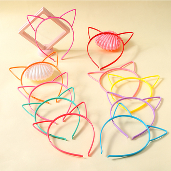 Plastikust kassukõrvadega peavõru lastele, käsitöö, multikas stiil, värske ja magus