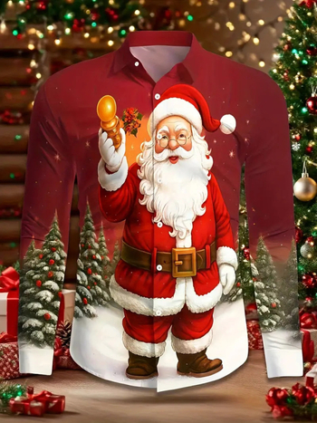 Meeste pikkade varrukatega särk 3D-trükiga, slim fit, värvilise blokimustriga, kael Turn-down, acetaatkiud 96%