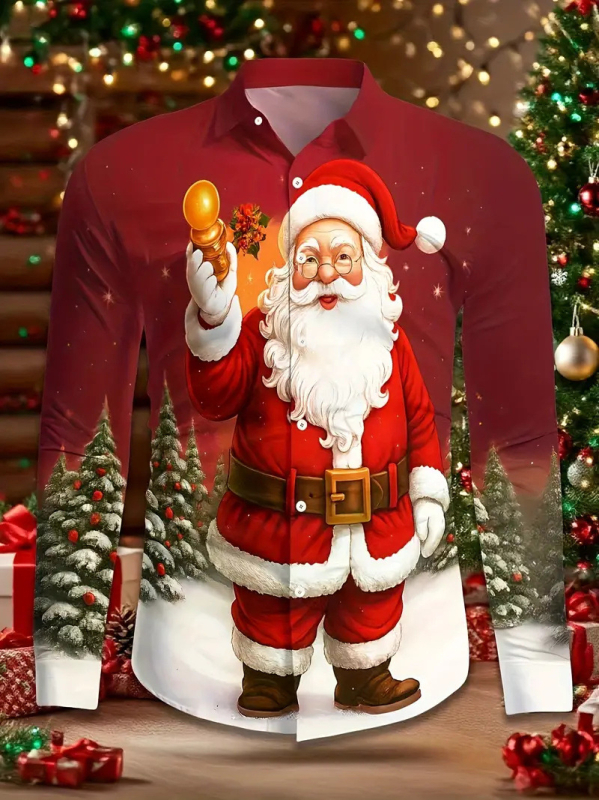 Meeste pikkade varrukatega särk 3D-trükiga, slim fit, värvilise blokimustriga, kael Turn-down, acetaatkiud 96%