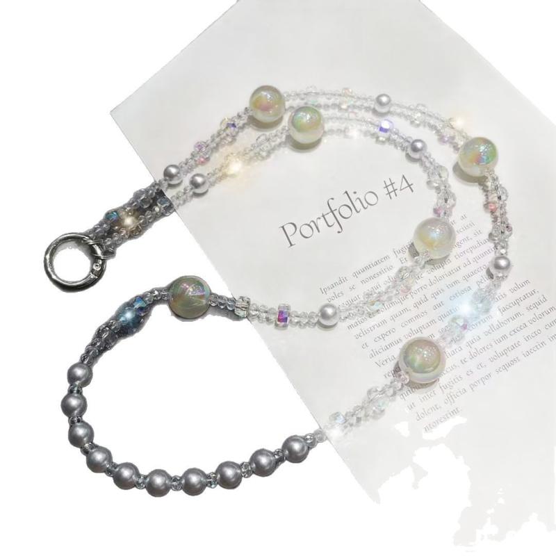 Mobiiltelefonile lanyard kunstkristallidega, käsitöö, PVC köis ja metallist kinniti, naiselik stiil