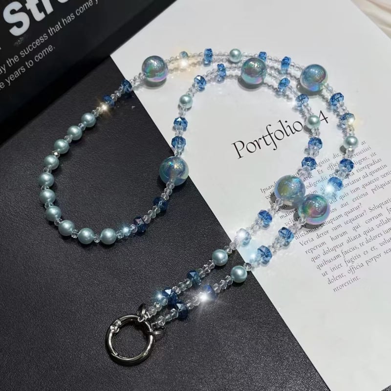 Mobiiltelefonile lanyard kunstkristallidega, käsitöö, PVC köis ja metallist kinniti, naiselik stiil