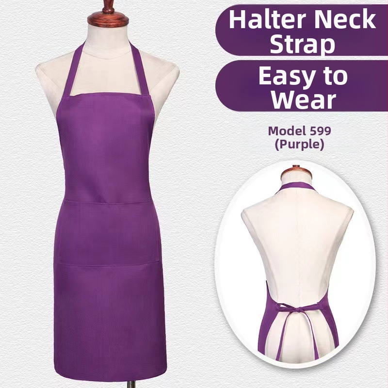 Zástera bez rukávov z polyesteru – ochrana proti zašpineniu, moderný minimalistický štýl, jednobarevný vzor