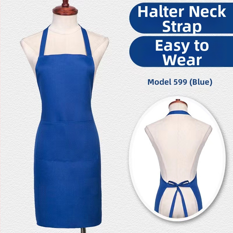 Zástera bez rukávov z polyesteru – ochrana proti zašpineniu, moderný minimalistický štýl, jednobarevný vzor