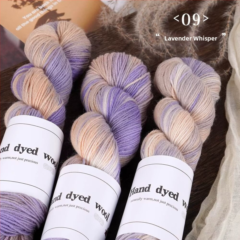 Zmiešaná vlnená priadza na pletenie, ručne farbená, značka Xinyu, číslo výrobku Hand-dyed Wool Yarn