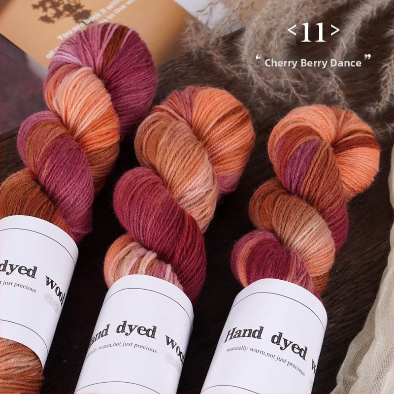 Zmiešaná vlnená priadza na pletenie, ručne farbená, značka Xinyu, číslo výrobku Hand-dyed Wool Yarn