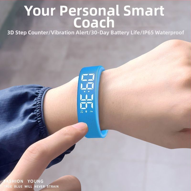 Detské smart hodinky s krokomerom, vibračný budík, dotykový displej, silikónový remienok, 7–14 dní výdrže batérie, vodeodolné