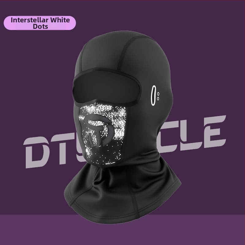 Mască pentru față de ciclism cu dungi reflectorizante, din poliester, unisex, DTUCYCLE DT2390, antivânt și cald