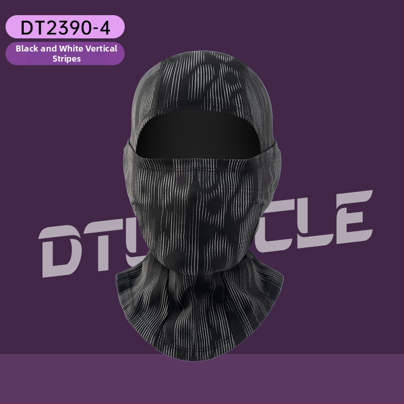 Mască pentru față de ciclism cu dungi reflectorizante, din poliester, unisex, DTUCYCLE DT2390, antivânt și cald