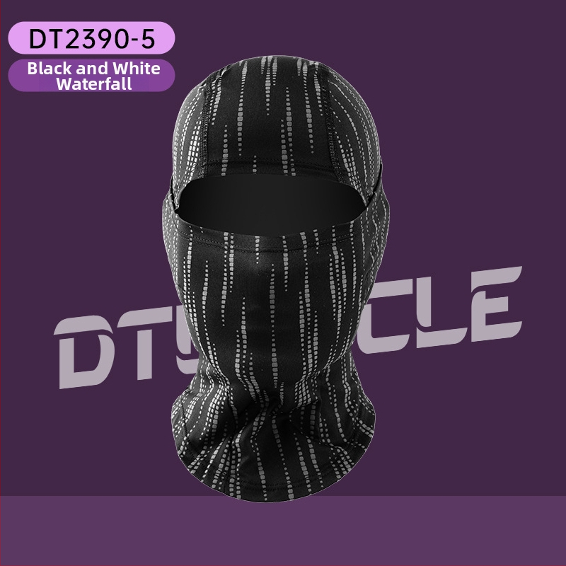 Mască pentru față de ciclism cu dungi reflectorizante, din poliester, unisex, DTUCYCLE DT2390, antivânt și cald
