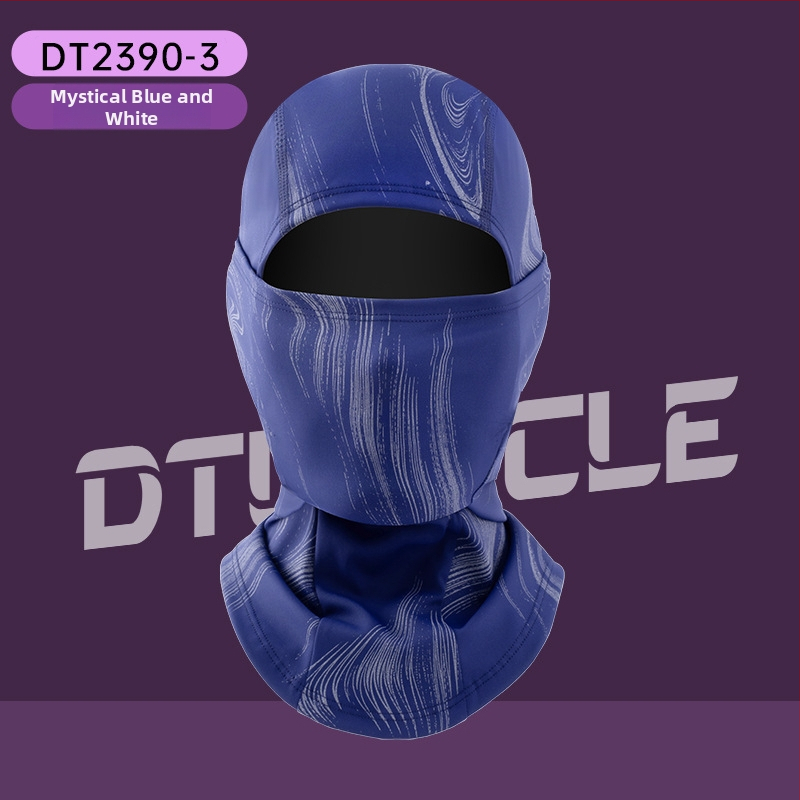 Mască pentru față de ciclism cu dungi reflectorizante, din poliester, unisex, DTUCYCLE DT2390, antivânt și cald