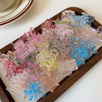 Clipuri de păr pentru fete - Modele: fluturi, flori, stele, funda; Material: plastic/ rășină; Pentru 3-10 ani