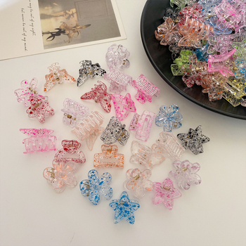 Clipuri de păr pentru fete - Modele: fluturi, flori, stele, funda; Material: plastic/ rășină; Pentru 3-10 ani