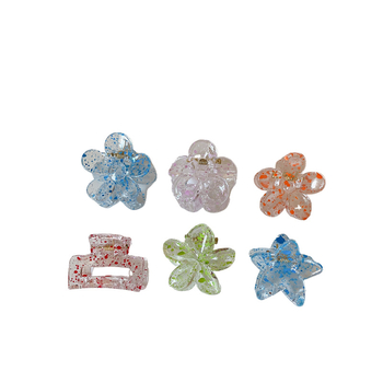 Clipuri de păr pentru fete - Modele: fluturi, flori, stele, funda; Material: plastic/ rășină; Pentru 3-10 ani