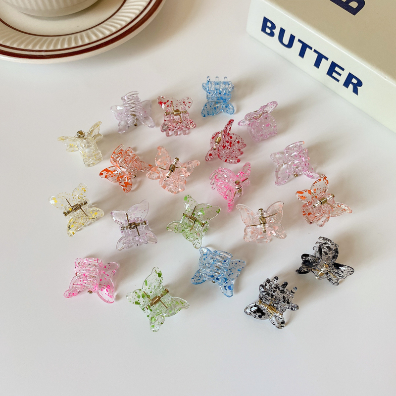 Clipuri de păr pentru fete - Modele: fluturi, flori, stele, funda; Material: plastic/ rășină; Pentru 3-10 ani