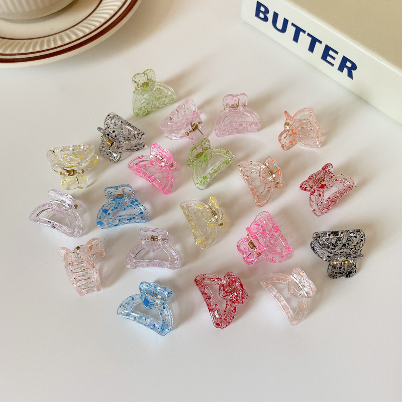 Clipuri de păr pentru fete - Modele: fluturi, flori, stele, funda; Material: plastic/ rășină; Pentru 3-10 ani