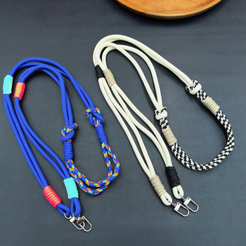 Nylonový telefónny lanyard, ručne vyrobený, unisex, s kovovou prackou