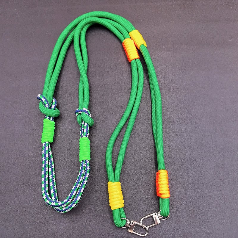 Nylonový telefónny lanyard, ručne vyrobený, unisex, s kovovou prackou