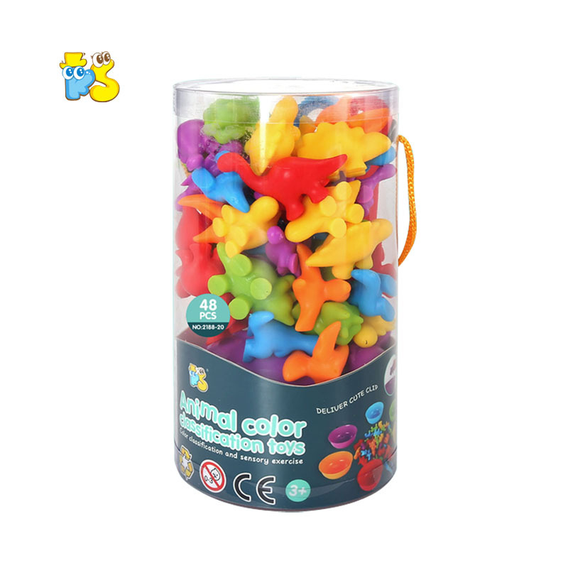 Set Montessori pentru învățare timpurie – Jucării moi din TPE în formă de animale pentru dezvoltare cognitivă, senzorială și coordonare mână-ochi (vârsta 3-6 ani)