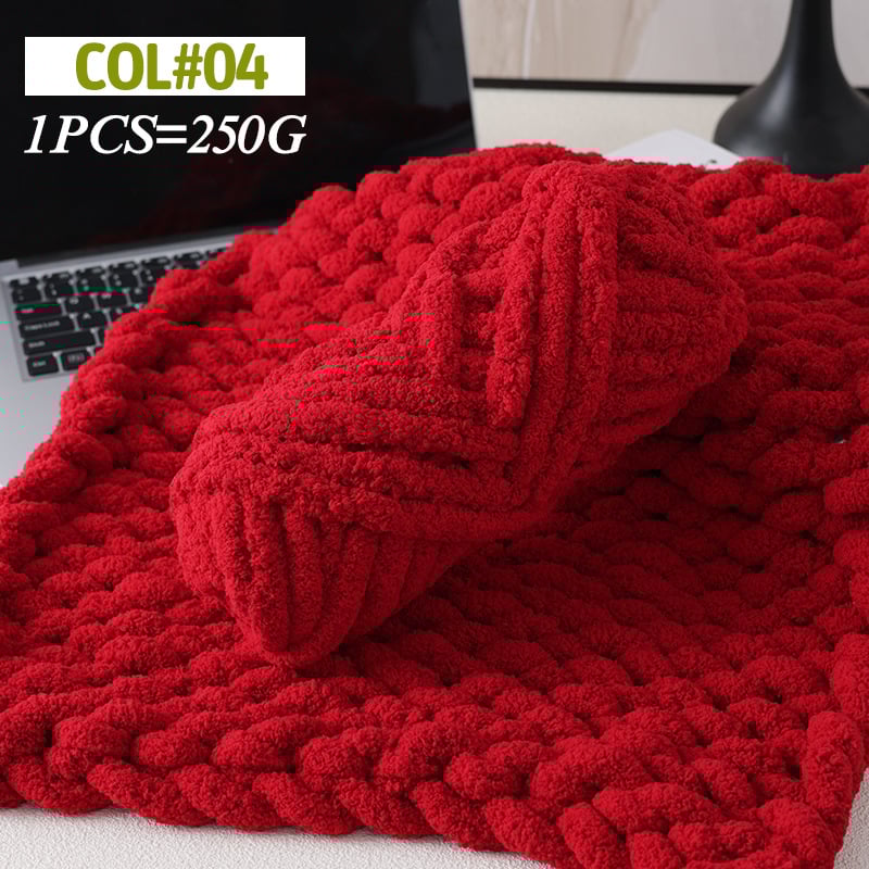 Polyesterová priadza, guľová priadza, polovičný worsted, ručné pletenie — Super Thick Ice-Strip Yarn