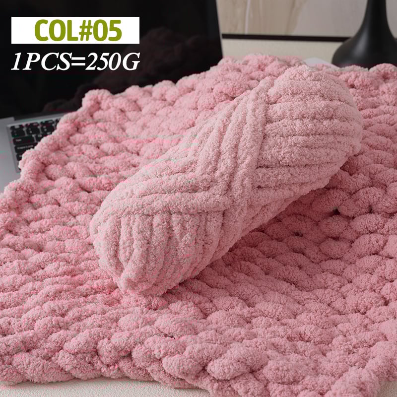 Polyesterová priadza, guľová priadza, polovičný worsted, ručné pletenie — Super Thick Ice-Strip Yarn