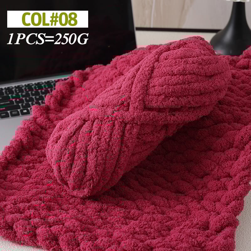 Polyesterová priadza, guľová priadza, polovičný worsted, ručné pletenie — Super Thick Ice-Strip Yarn