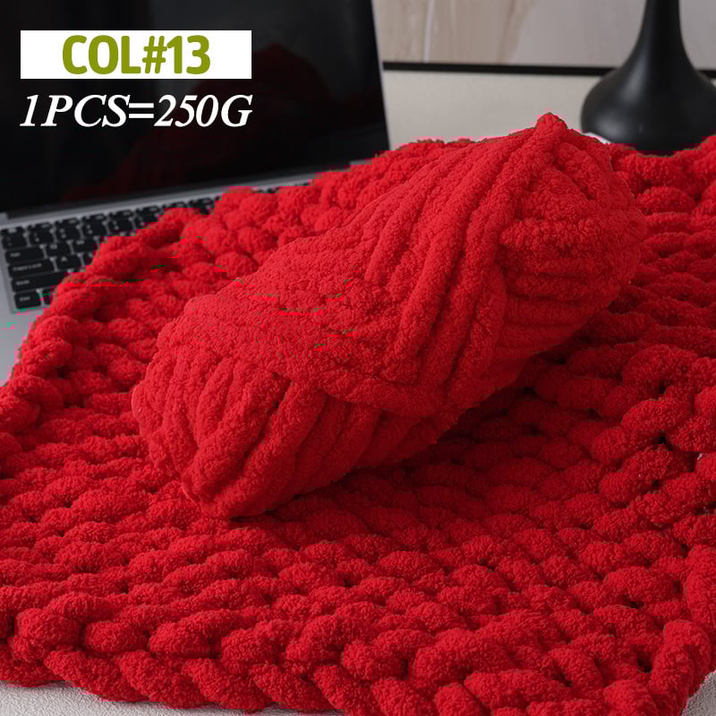 Polyesterová priadza, guľová priadza, polovičný worsted, ručné pletenie — Super Thick Ice-Strip Yarn