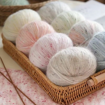 Mohair priadza, skein priadza, semi-worsted technológia, na ručné pletenie, položka 225