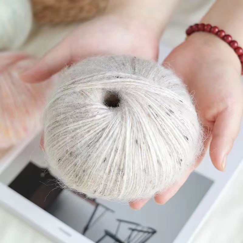 Mohair priadza, skein priadza, semi-worsted technológia, na ručné pletenie, položka 225