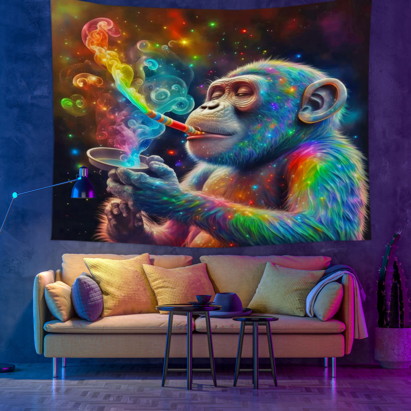 Stena gobelín s motívom Stromu života a krajinky – 100% polyester, strojové tkanie, obdĺžnik, domová dekorácia