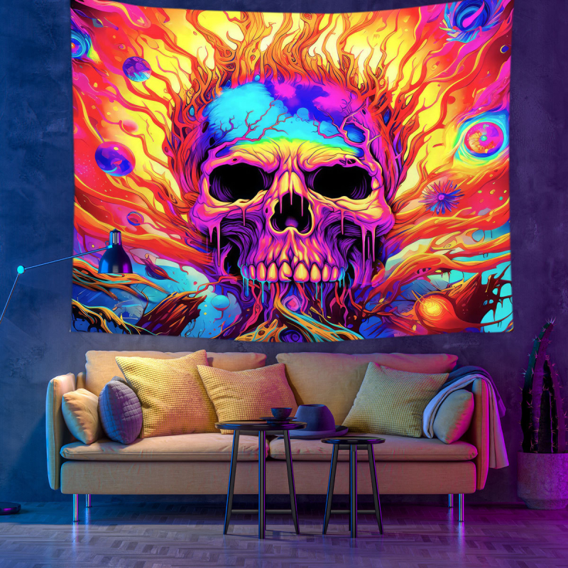 Stena gobelín s motívom Stromu života a krajinky – 100% polyester, strojové tkanie, obdĺžnik, domová dekorácia