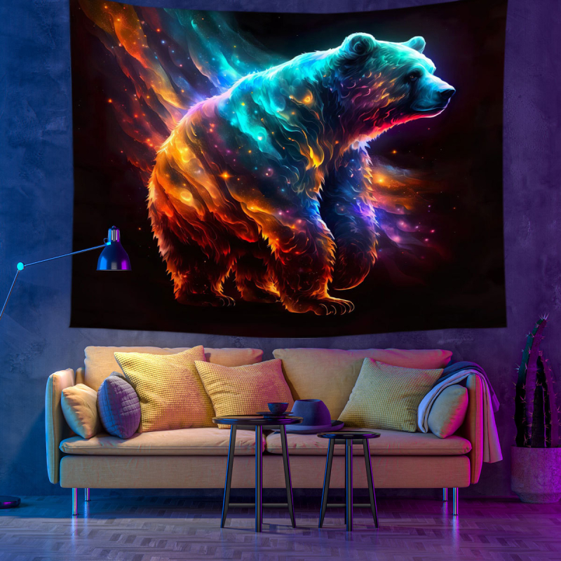 Stena gobelín s motívom Stromu života a krajinky – 100% polyester, strojové tkanie, obdĺžnik, domová dekorácia